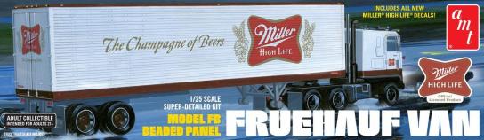 AMT 1/25 Fruefauf 40' Semi Trailer - Miller Beer image