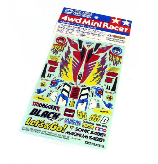 Tamiya Mini 4WD Stickers A(F/Cowled) image