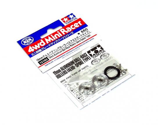 Tamiya Mini 4WD 19mm Aluminium Ball Race Rollers image