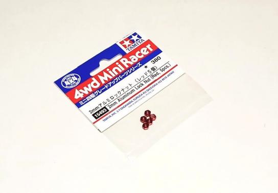 Tamiya Mini 4WD 3mm Aluminium Lock Nut Red *5 image