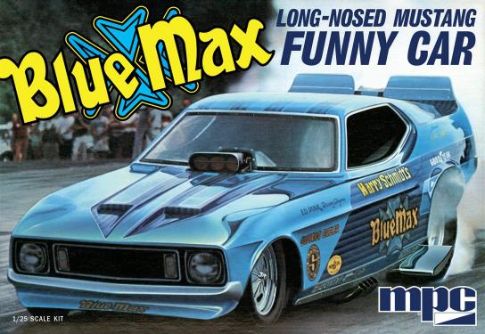 MPC 1/25 Blue Max Long Nose Mustang Funny Car image