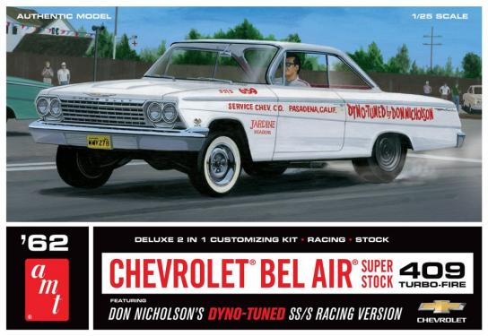 AMT 1/25 1962 Chevrolet Bel Air Super Stock 409 Turbo Fire Don Nicholson image