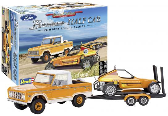 Revell 1/25 Ford Bronco Half Cab with Sandman II on Trailer image