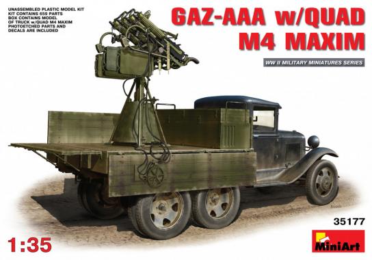 Miniart 1/35 Gaz-Aaa W/Quad M4 Maxim image