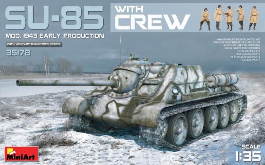 Miniart 1/35 Su-85 Mod.1943 W/Crew image