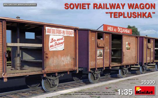 Miniart 1/35 Soviet Railway Wagon "Teplushka" image