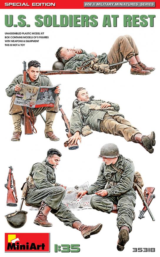 Miniart 1/35 Us Soldiers At Rest Spec. Ed. image