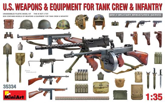 Miniart 1/35 Us Weapons & Equip For Tank Crew image