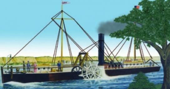 Lindberg 1/96 Fulton's Clermont Paddle Wheel Streamship image