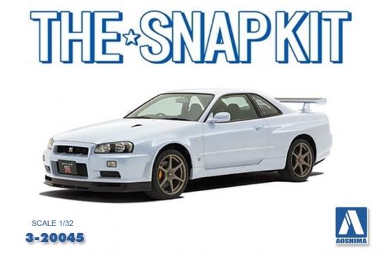 Aoshima 1/32 Nissan R34 GT-R White Snap Kit image