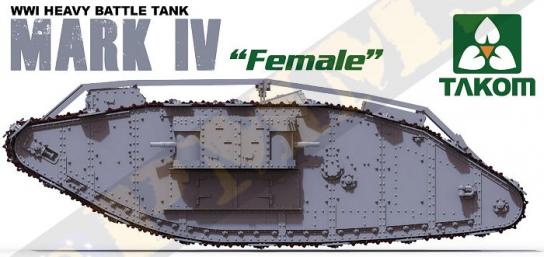 Takom 1/35 WWI Heavy Battle Tank Mark Iv Female image