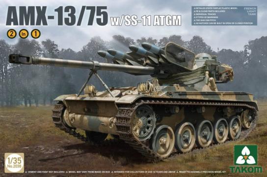 Takom 1/35 French Light Tank Amx-13/75 image