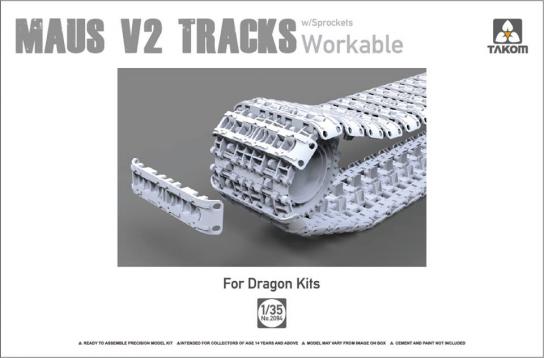 Takom 1/35 Maus V2 Tracks w/Sprockets - Special Edition image