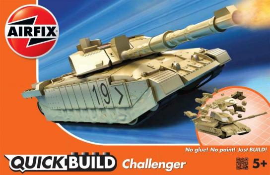 Airfix Challenger Tank Desert - Quickbuild Set (Lego Style) image