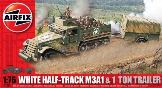 Airfix 1/76 M3 Half Track & 1 Ton Trailer image