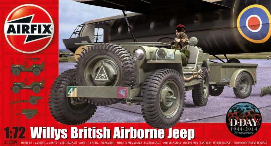 Airfix 1/76 Willys Jeep, Trailer & 6PDR Gun image