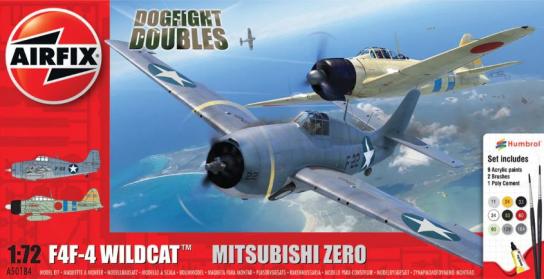 Airfix 1/72 F4F-4 Wildcat - Mitsubishi Zero 'Dogfight Doubles' Set image