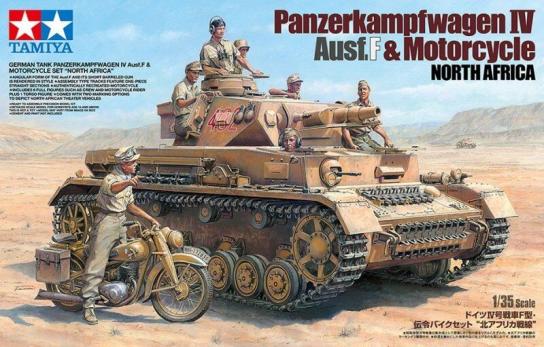 Tamiya 1/35 IV.F & Motorcycle N.Africa image