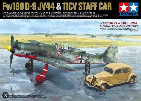 Tamiya 1/48 Fw190 D-9 JV44 & 11CV Staff Car image