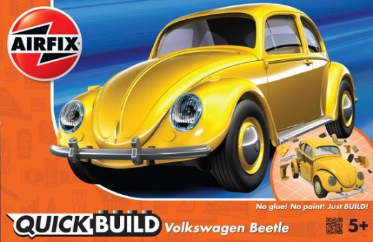 Airfix VW Beetle Yellow - Quickbuild Set (Lego Style) image
