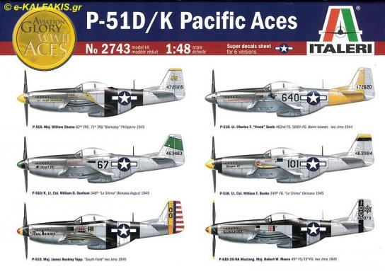 Italeri 1/48 P-51D/K Pacific Aces image