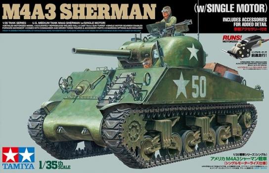 Tamiya 1/35 M4A3 Sherman Tank - Motorised image