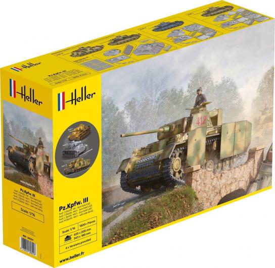 Heller 1/16 Pz.Kpfw.III Tank (4 in 1) image