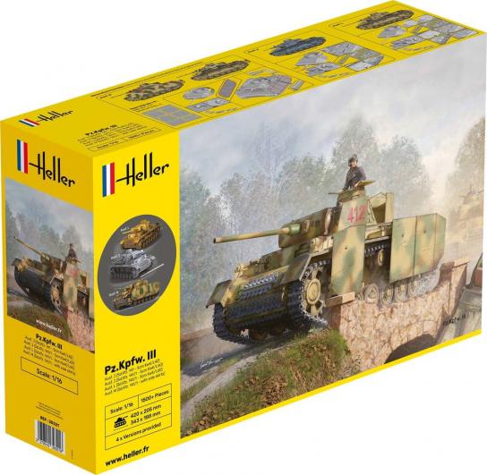 Heller 1/16 Pz.Kpfw.III Tank (4 in 1) image