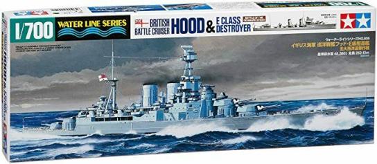 Tamiya 1/700 British Battle Cruiser Hood & E Class Destroyer image