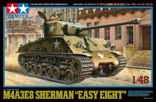Tamiya 1/48 M4A3E8 U.S Sherman Medium Tank "Easy Eight"  image