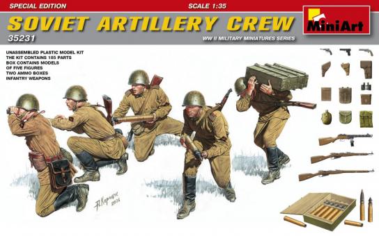 Miniart 1/35 Soviet Artillery Crew - Special Edition image