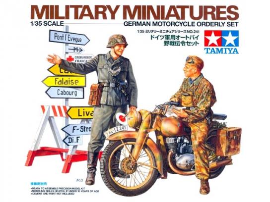 Tamiya 1/35 German Motorcycle Orderly Set image