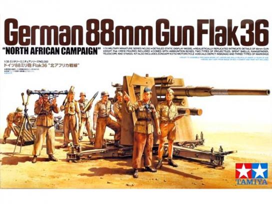 Tamiya 1/35 88mm Gun Flak36 North Africa image