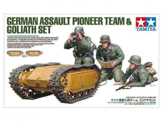 Tamiya 1/35 German Assault Pioneer Team & Goliath Set image