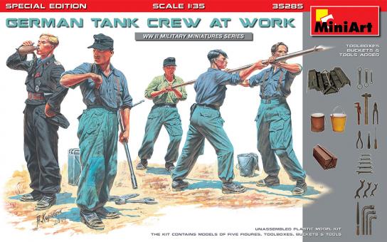 Miniart 1/35 German Tank Crew at Work - Special Edition image