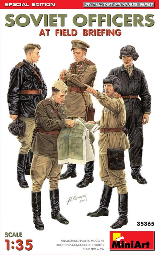 Miniart 1/35 Soviet Officers at Field Briefing - Special Edition image