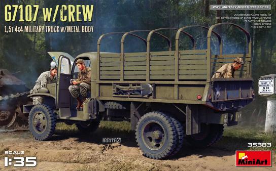 Miniart 1/35 G7107 1.5t 4x4 Cargo Truck with Crew & Metal Body image