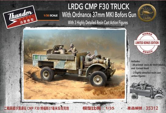  Thunder Model 1/35 LRDG F30 Gun Truck with Figures image