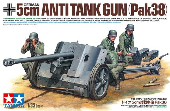 Tamiya 1/35 German 5cm Anti-Tank Gun (Pak38) image