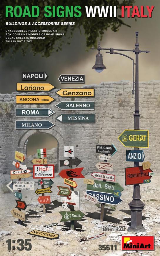 Miniart 1/35 Road Signs WWII - Italy image