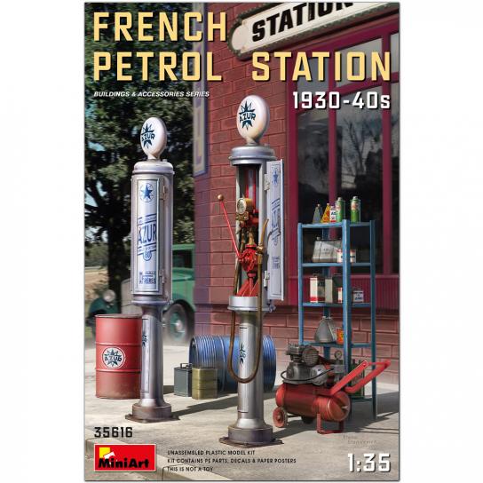 Miniart 1/35 French Petrol Station 1930-1940s image