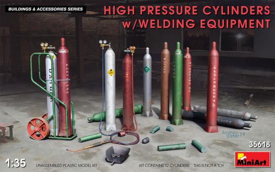 Miniart 1/35 High Pressure Cylinders w/Welding Equipment image