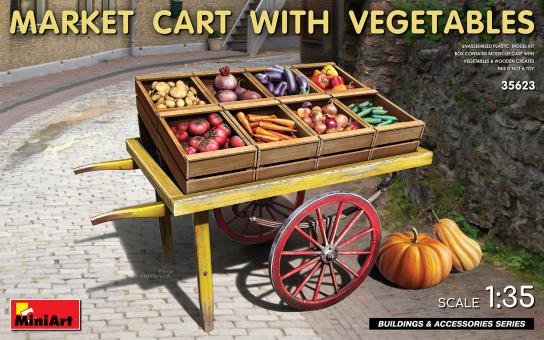 Miniart 1/35 Market Cart with Vegetables image