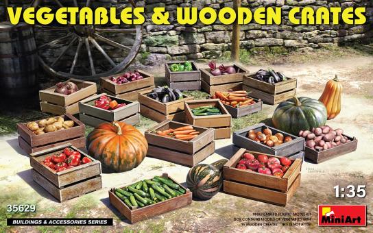 Miniart 1/35 Wooden Crates with Vegetables image