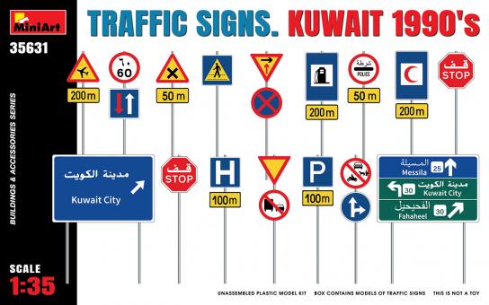 Miniart 1/35 Traffic Signs - Kuwait 1990s image