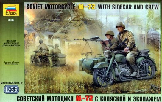 Zvezda 1/35 Soviet M72 Motorcycle Team with Sidecar image
