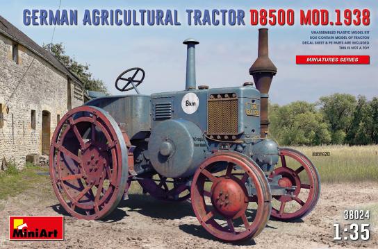 Miniart 1/35 German Agricultural Tractor D8500 Mod. 1938 image