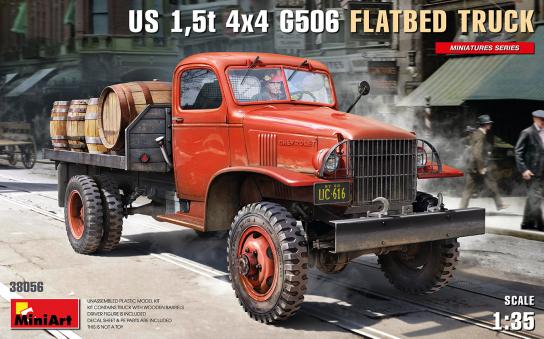 Miniart 1/35 US 1.5T 4x4 G506 Flatbed Truck image