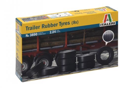 Italeri 1/24 Rubber Trailer Tires (8 Pcs) image