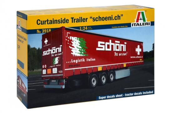 Italeri 1/24 Curtainside Trailer with Logo image